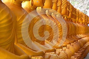 Golden buddhas. The Big Buddha. Phuket. Thailand