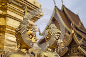 Golden Buddhas Head, Doi Sutep Temple photo
