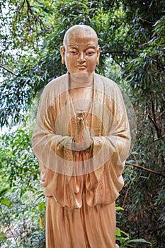 Golden Buddhas Statue in Ten Thousand Buddhas Monastery, the travel location in Sha Tin, Hong Kong