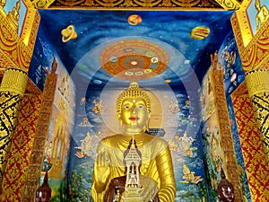 Golden Buddhism at Nan in Thailand