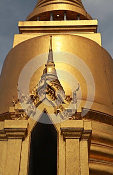 Golden Buddhist temple gable