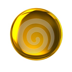 Golden button or badge photo