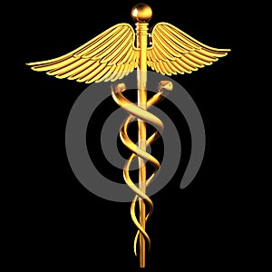 Golden caduceu