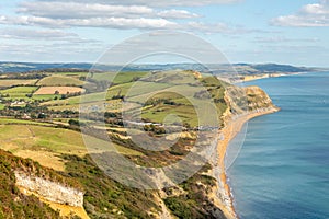 Golden Cap mountain in Dorset