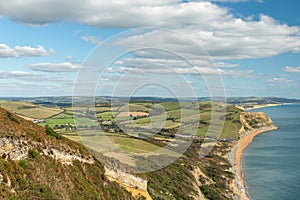 Golden Cap mountain in Dorset