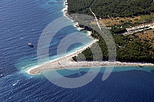 Golden cape beach in Bol, Brac Island