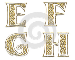 Golden Capital Letters 2