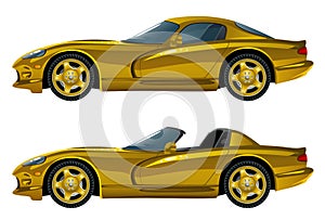 Golden car