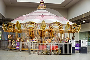 Golden carousel ride