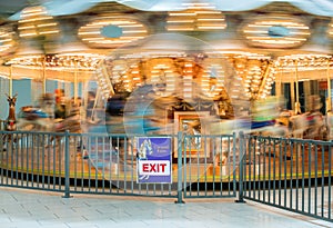 Golden carousel ride