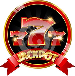Golden casino banner with jackpot