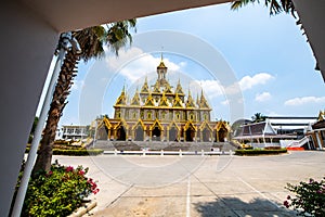 Golden castle in Tha Sung temple