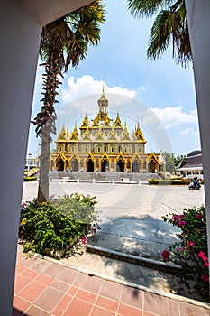 Golden castle in Tha Sung temple