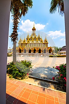 Golden castle in Tha Sung temple