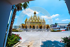 Golden castle in Tha Sung temple