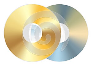 Golden cd dvd disc