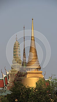 Golden And Ceramic Pagodas photo