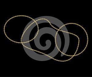 Golden Chain Collection - Line, Link and Broken Symbol of Security and Destruction