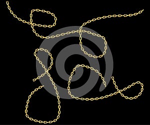 Golden Chain Collection - Line, Link and Broken Symbol of Security and Destruction