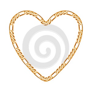 golden chain - heart frame