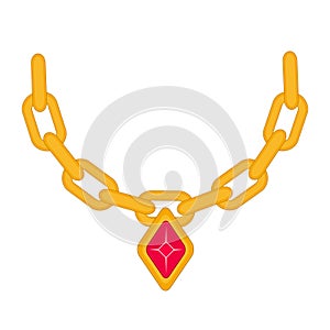 golden chain jewelry icon