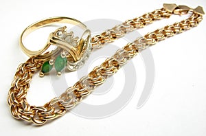 Golden chain and ring