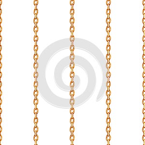 Golden chain seamless pattern