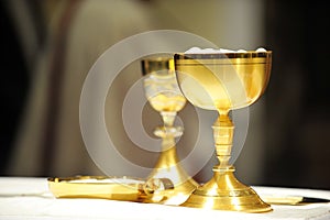 Golden chalices.