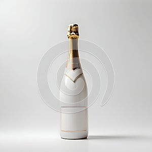 Golden champagne party bottle