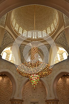 Golden Chandelier Sheikh Zayed Grand Mosque