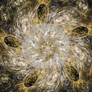 Golden chaotic fractal texture