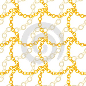 Golden checkered chain  seamless pattern design