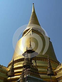 Golden Chedi, Wat Phra Keaw temple, Bangkok, Thailand photo