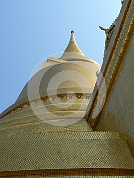 Golden Chedi, Wat Phra Keaw temple, Bangkok, Thailand photo