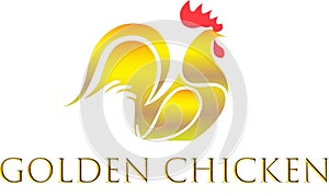Golden Chicken Logo Vector File