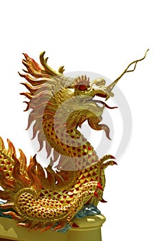 Golden Chinese dragon