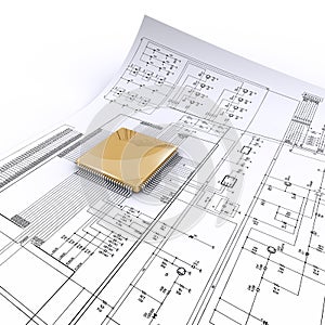Golden chip on electric scheme