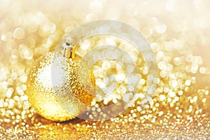 Golden christmas ball