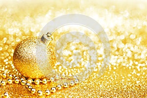 Golden christmas decor