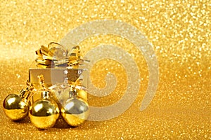 Golden christmas decor