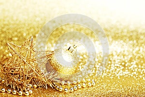 Golden christmas decor