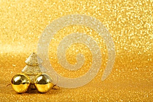 Golden christmas decor