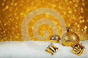 Golden christmas decor