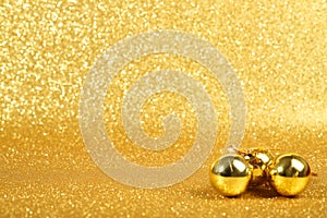 Golden christmas decor