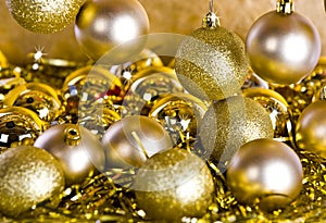 Golden Christmas decorations