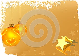 Golden Christmas Greeting Card