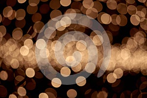 Golden christmas lights background