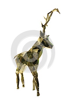 Golden Christmas reindeer