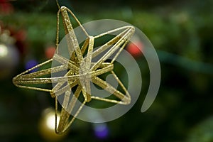 Golden christmas star