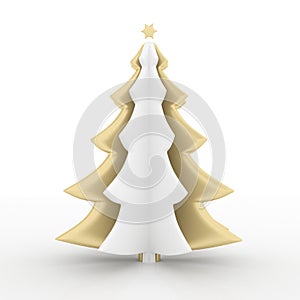 Golden Christmas Tree